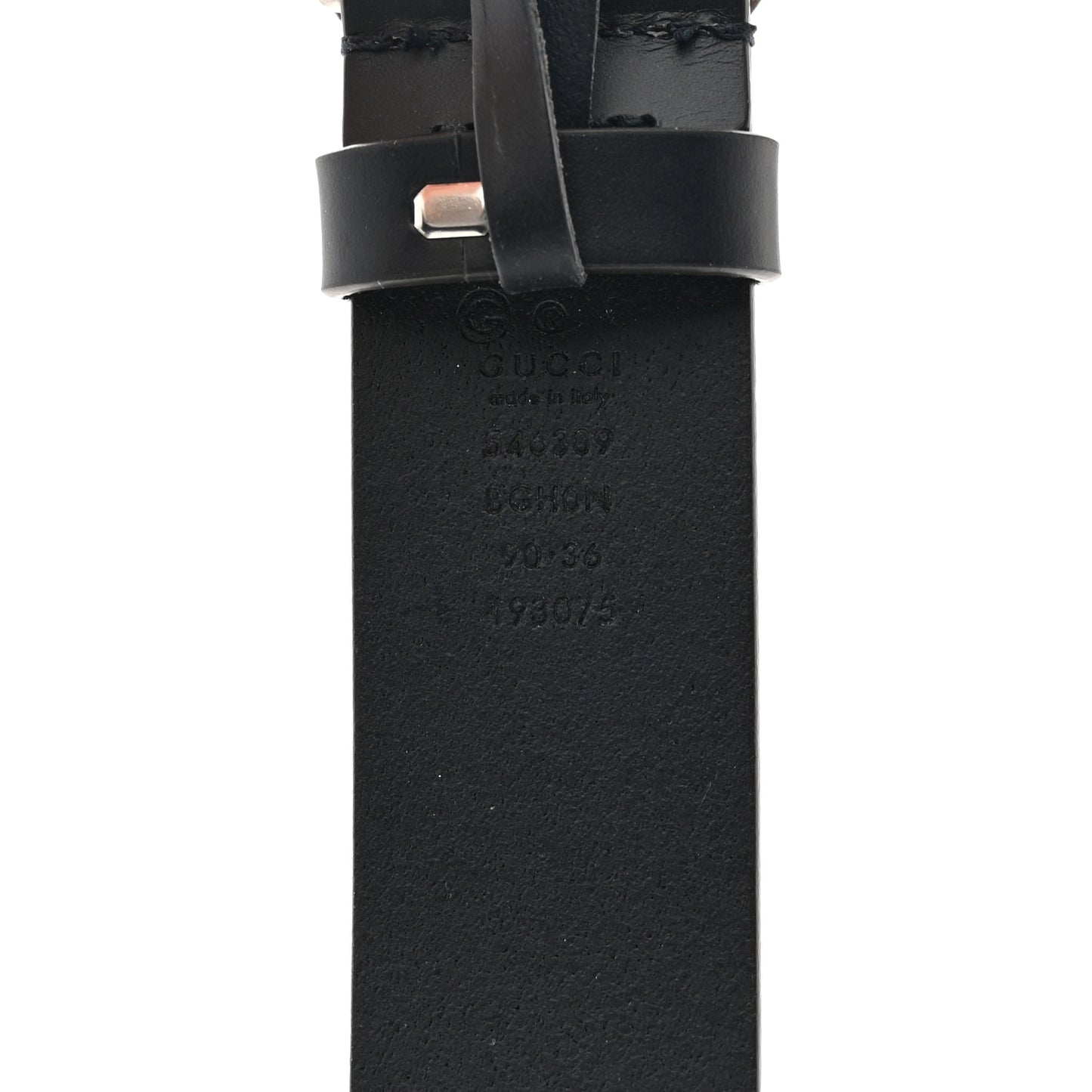 Selleria Calfskin Mens Interlocking G 37mm Belt 90 36 Black