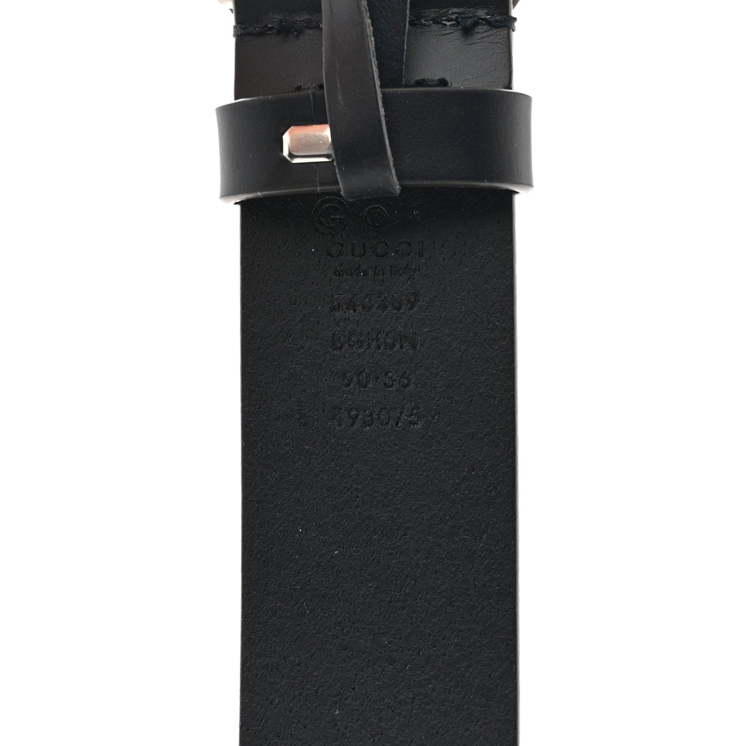 Gucci Selleria Calfskin Mens Interlocking G 37mm Belt 90 36 Black 4 of 6