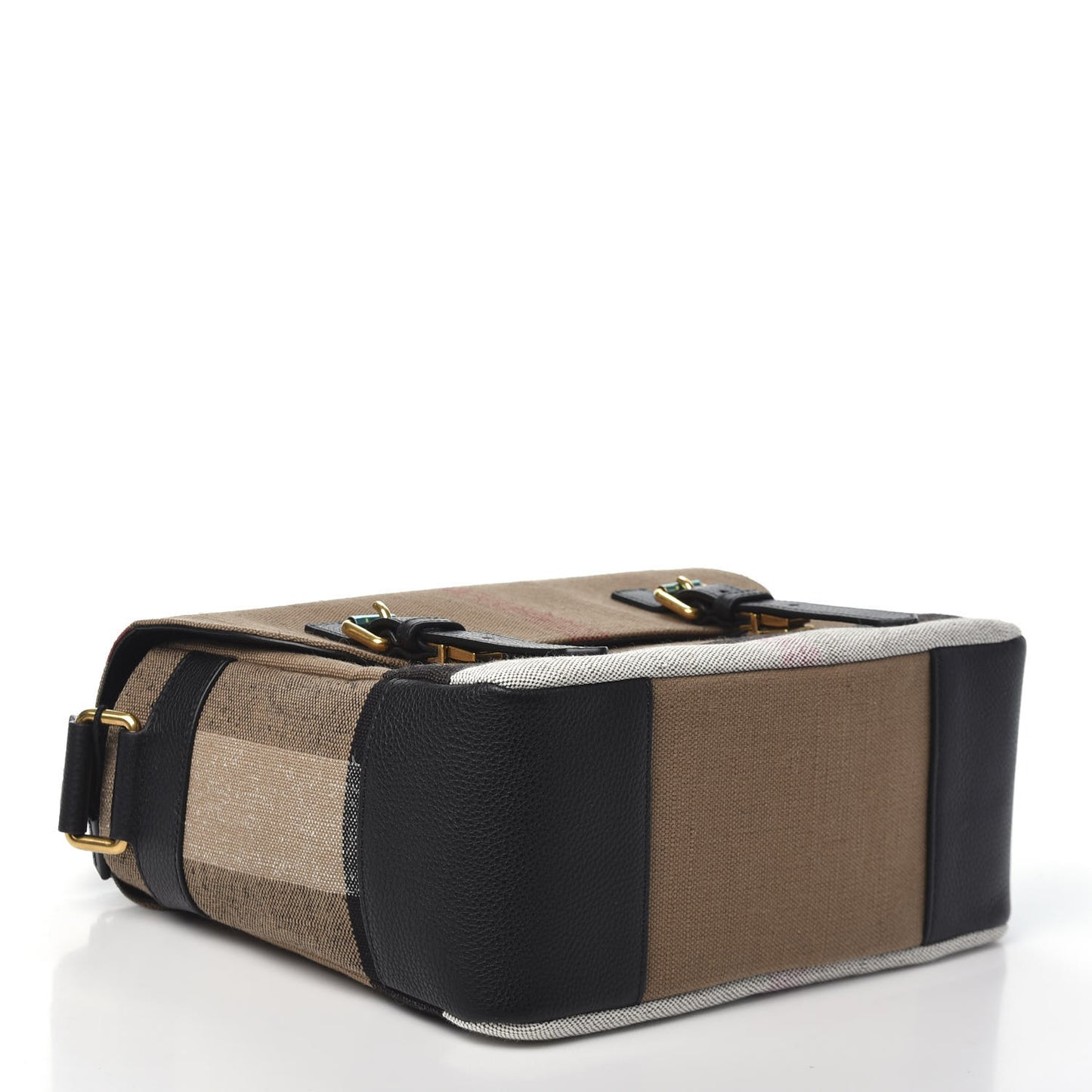 Canvas Mega Check Large Baildon Messenger Bag Black