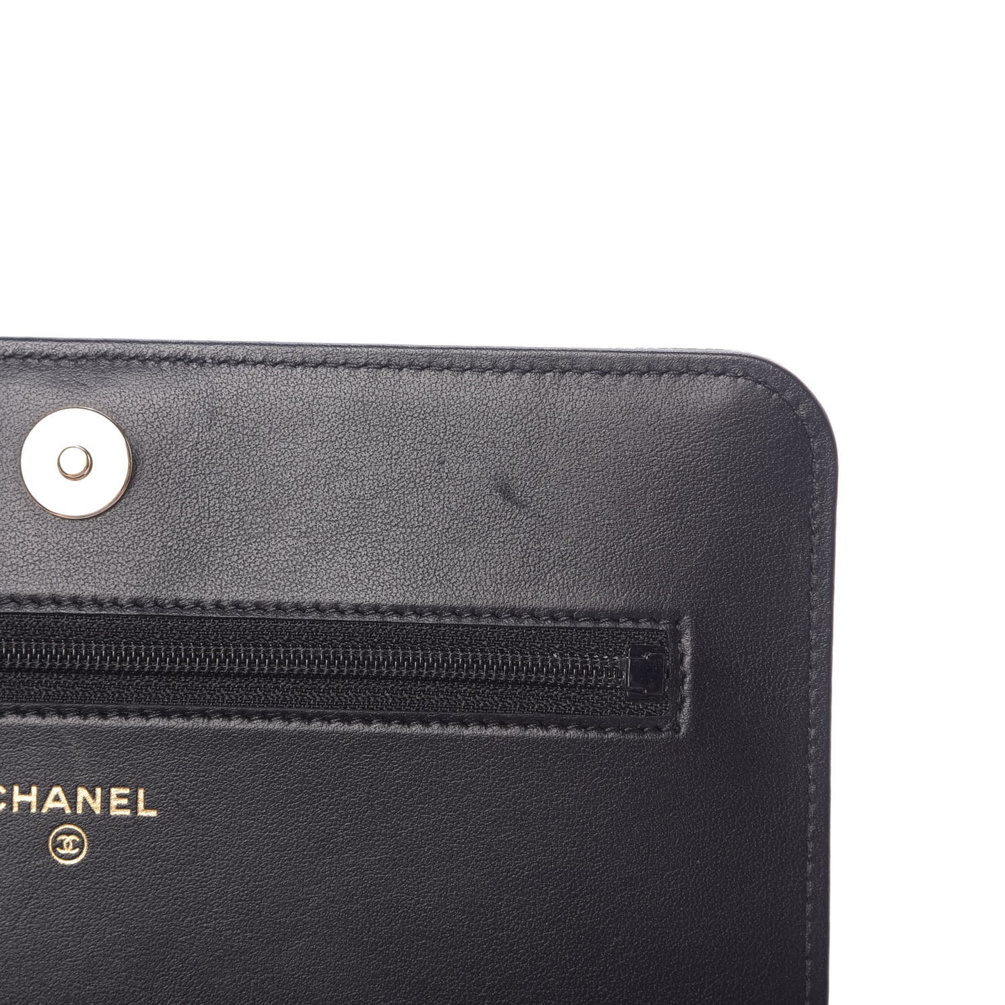 Caviar Quilted Vintage Mademoiselle Wallet On Chain WOC Black