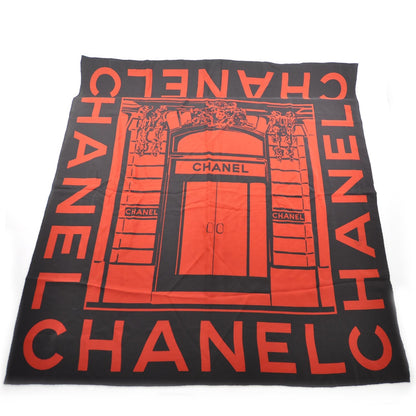 Chanel Silk Boutique Scarf Black Red 1 of 5