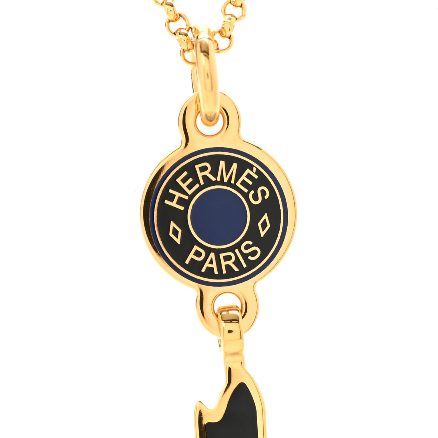 Metal Enamel Artificier Pendant Necklace Orfevre