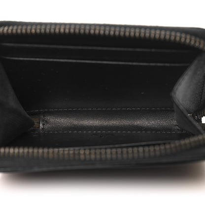 Gucci Calfskin Matelasse GG Marmont Zip Around Card Case Black 5 of 9