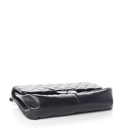 Chanel Lambskin Quilted Jumbo Double Flap Black 3 of 9