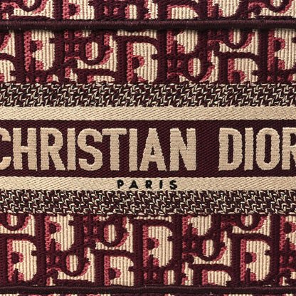 Christian Dior Oblique Mini Book Tote Burgundy Multicolor 7 of 9