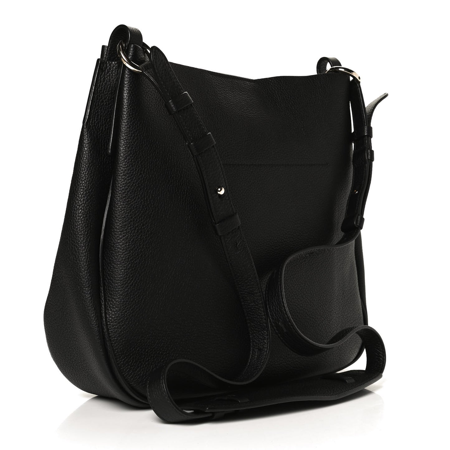 Calfskin Reverse Hobo Black