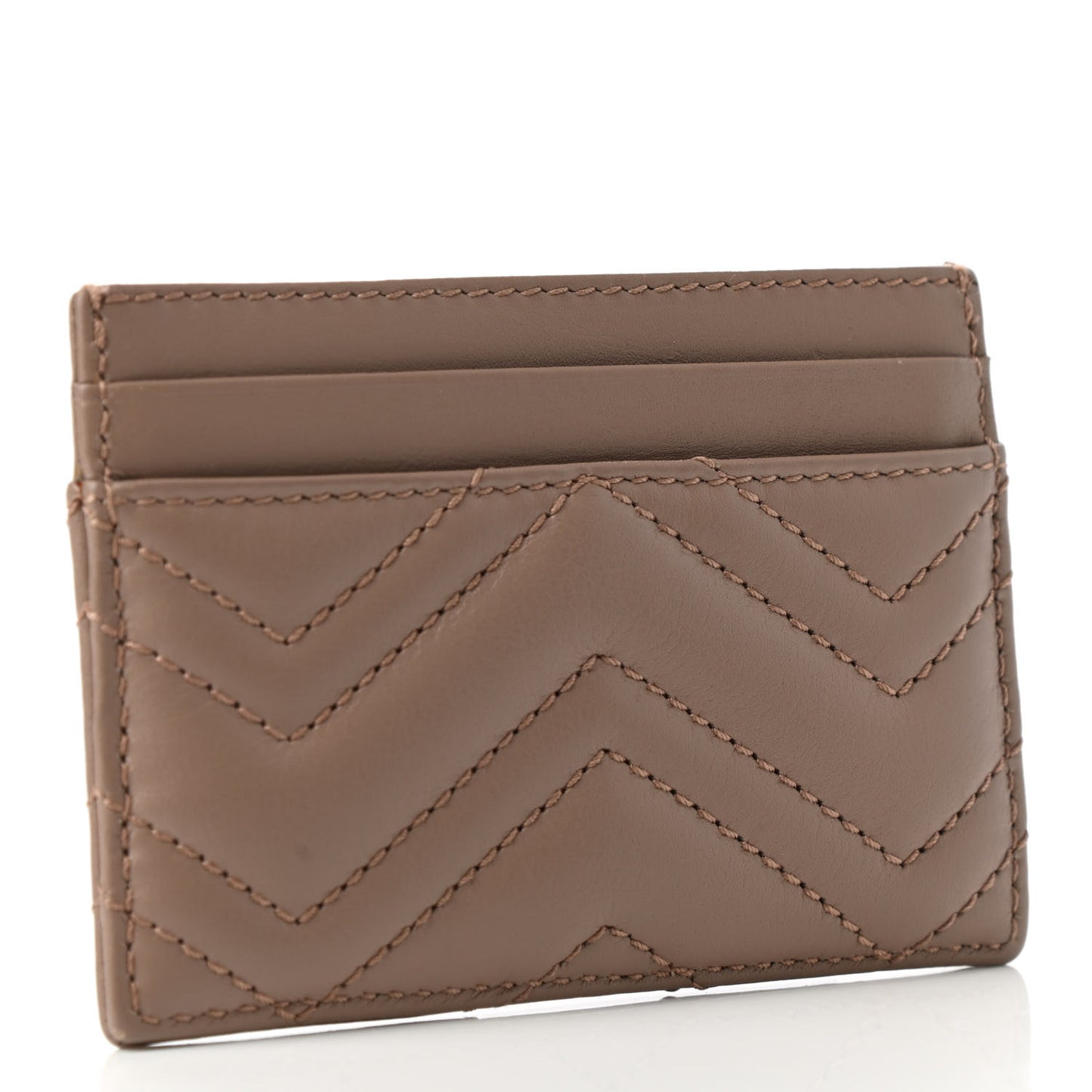 Calfskin Matelasse GG Marmont Card Holder Porcelain Rose