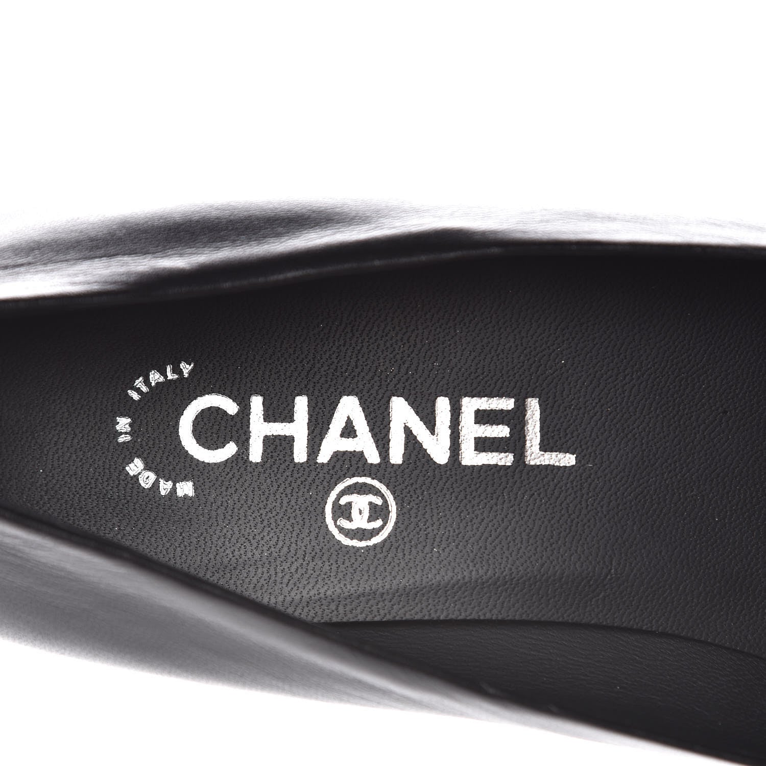 Chanel Lambskin Pearl Cap Toe Pumps 38.5 Black 6 of 10
