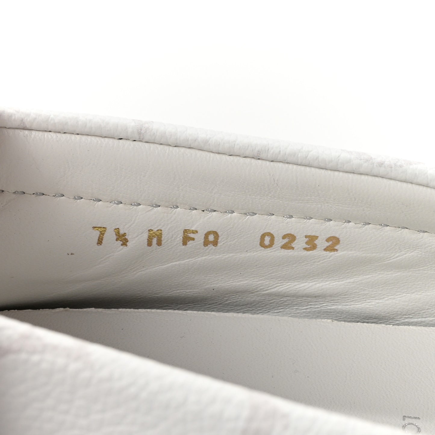 Monogram LV Driver Moccasin Loafers 7.5 White