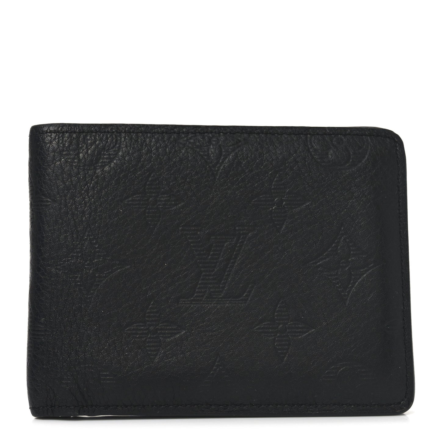 Calfskin Monogram Shadow Multiple Wallet Black