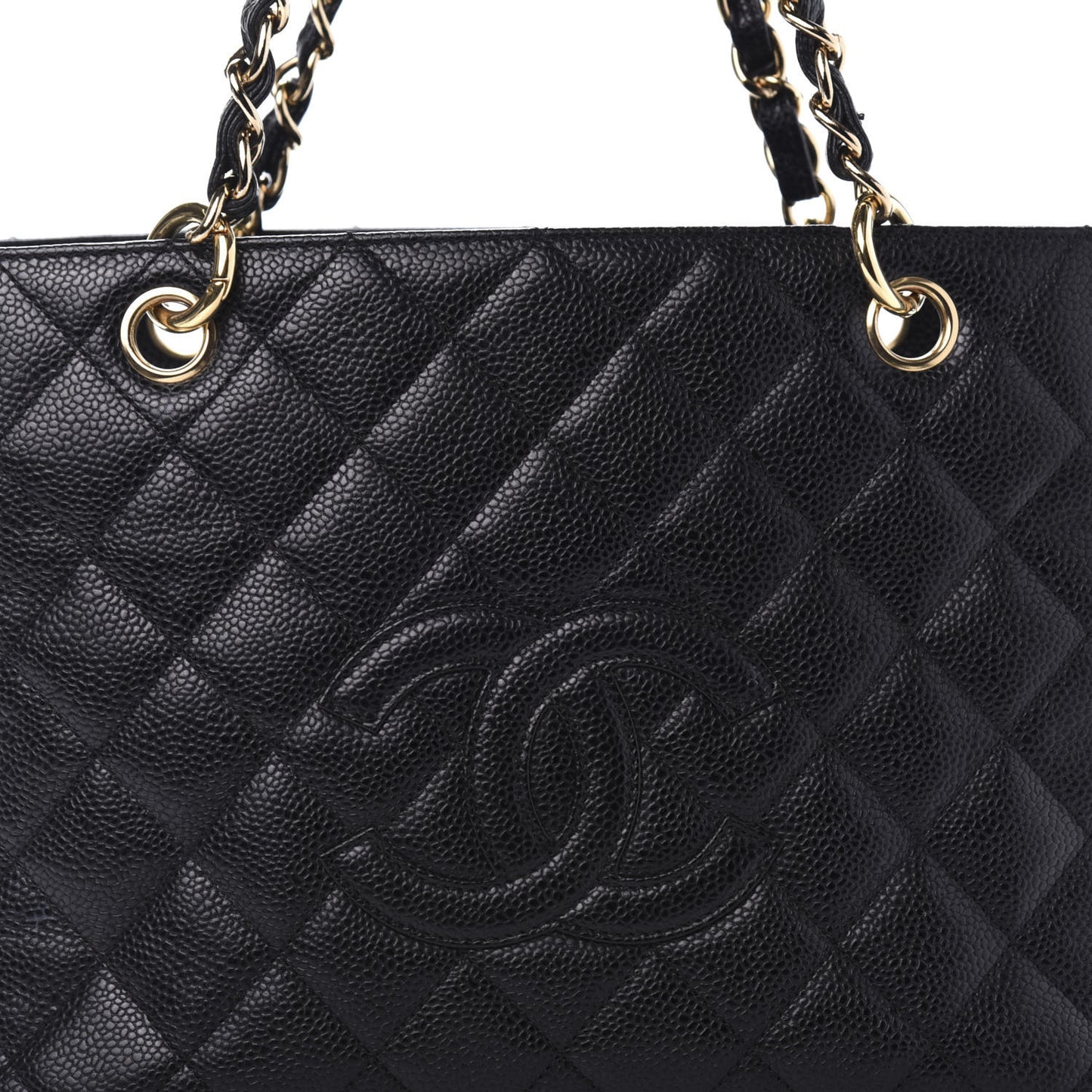 Caviar Quilted Petit Timeless Tote PTT Black