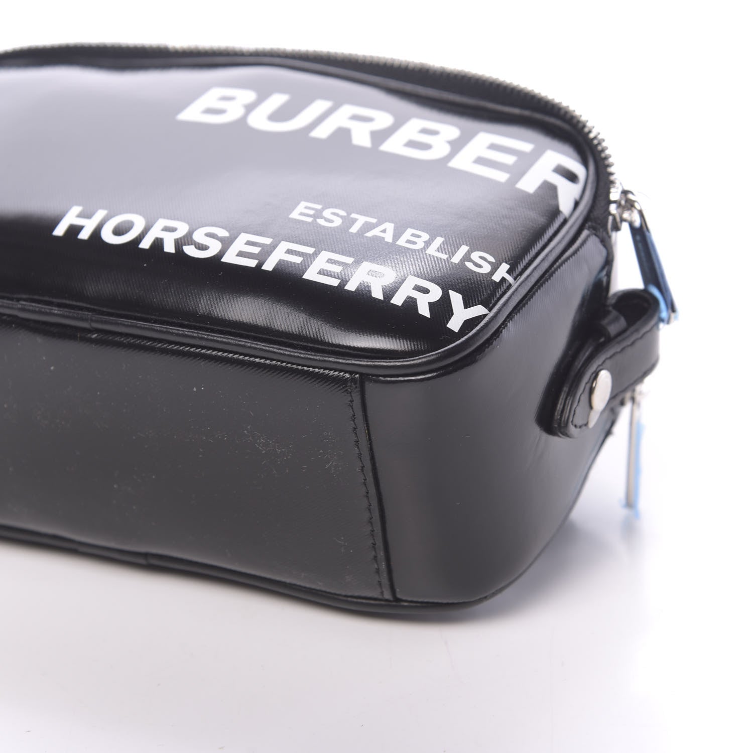 Burberry Coated Canvas Horseferry Print Micro Camera Bag Black 8 of 9