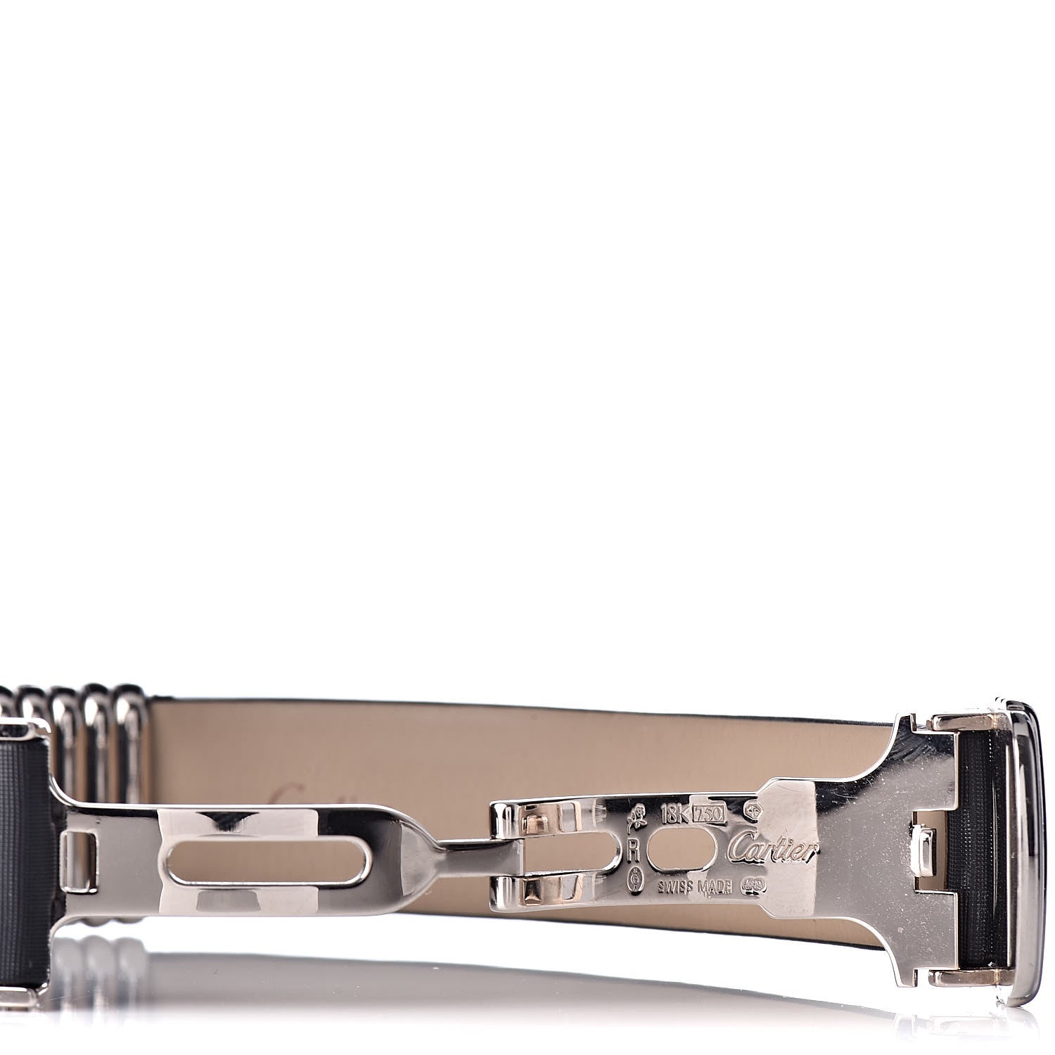 Cartier 18K White Gold Satin Diamond 16mm Declaration Quartz Watch 6 of 8