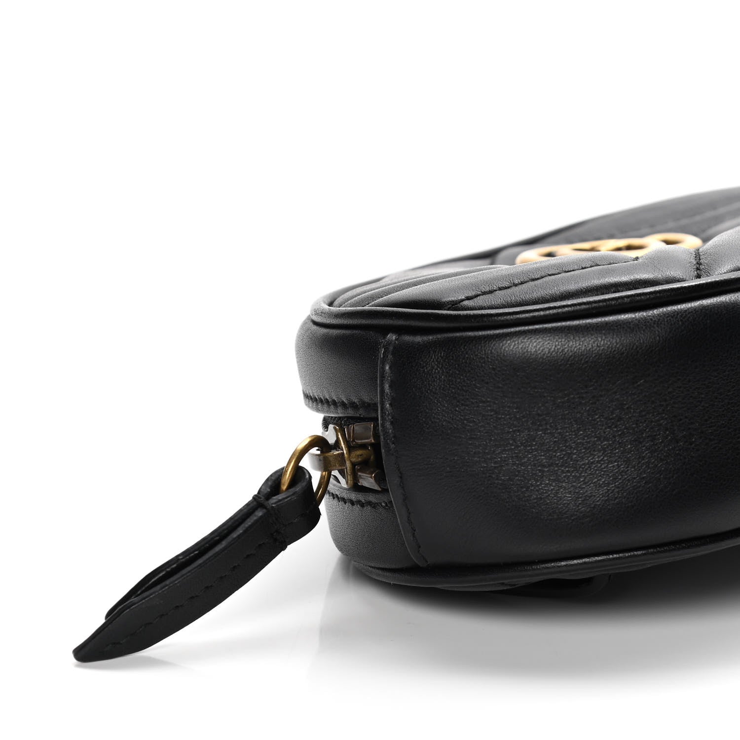 Gucci Calfskin Matelasse GG Marmont Belt Bag 70 28 Black 8 of 9