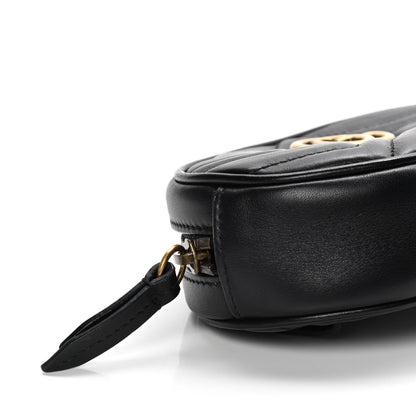 Gucci Calfskin Matelasse GG Marmont Belt Bag 70 28 Black 8 of 9
