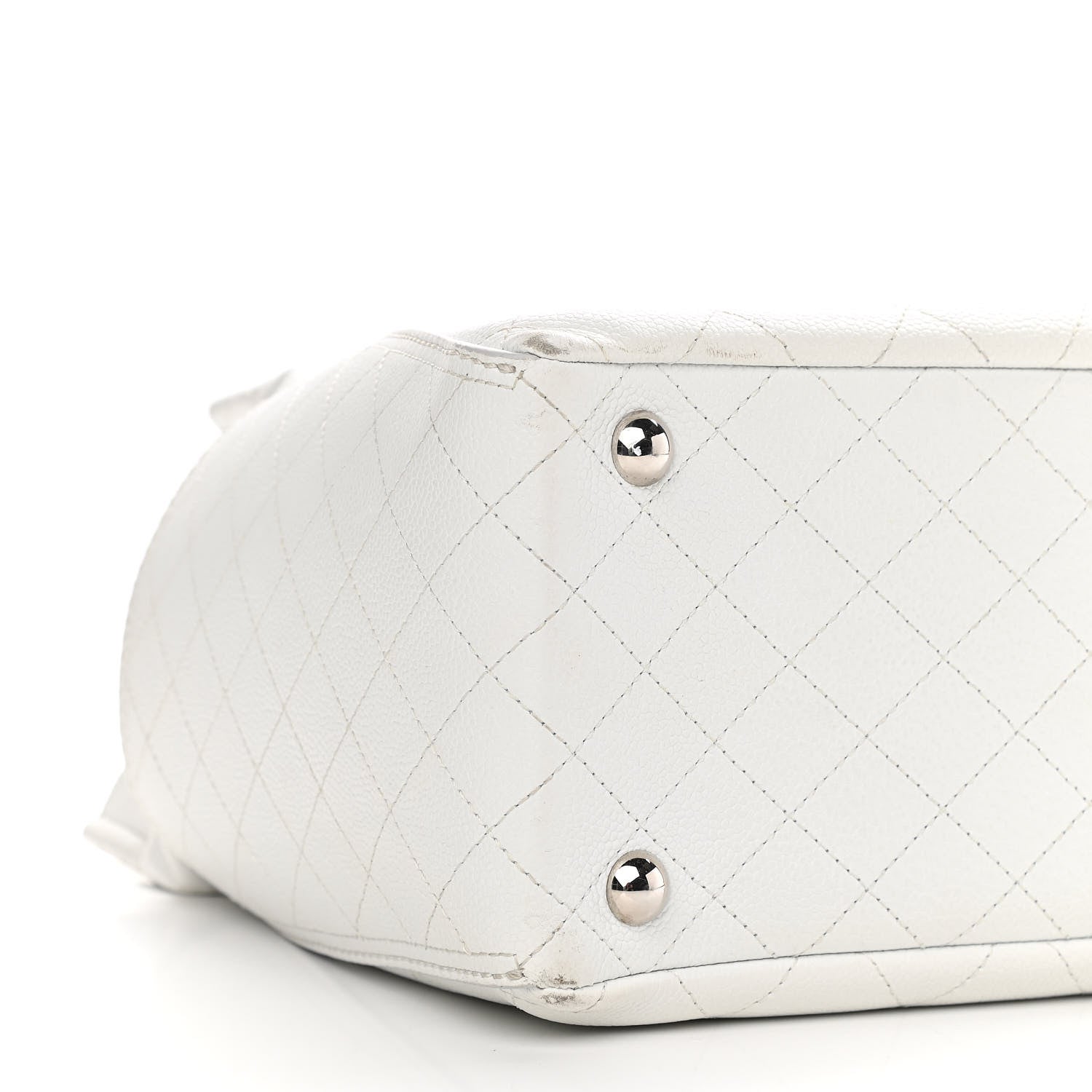 Chanel Grained Calfskin CC Pocket Tote White 9 of 14