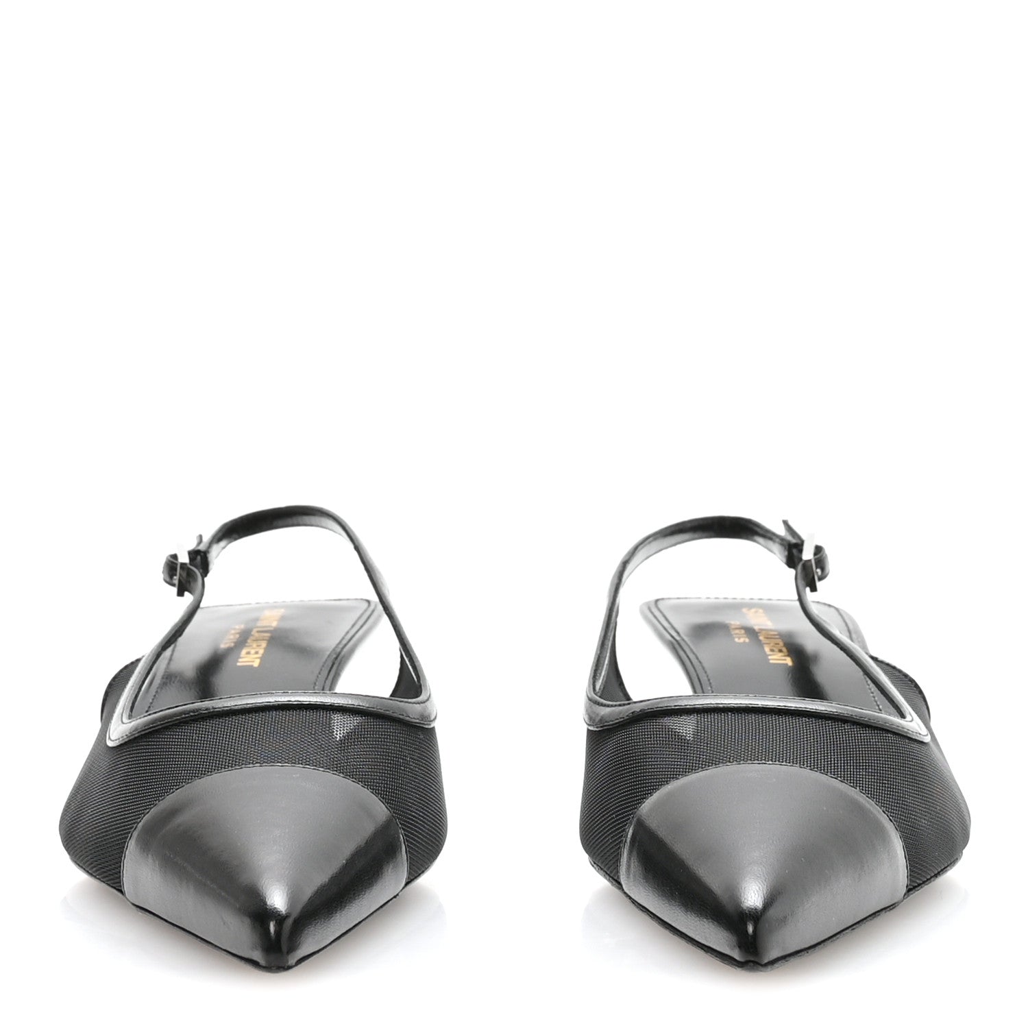 Saint Laurent Mesh Oxalis Slingback 30 Pumps 38 Black 3 of 8