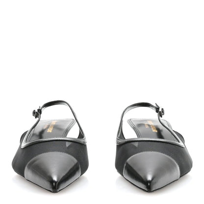 Saint Laurent Mesh Oxalis Slingback 30 Pumps 38 Black 3 of 8