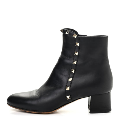 Valentino Garavani Smooth Calfskin Rockstud 40mm Ankle Boots 36.5 Black 1 of 10