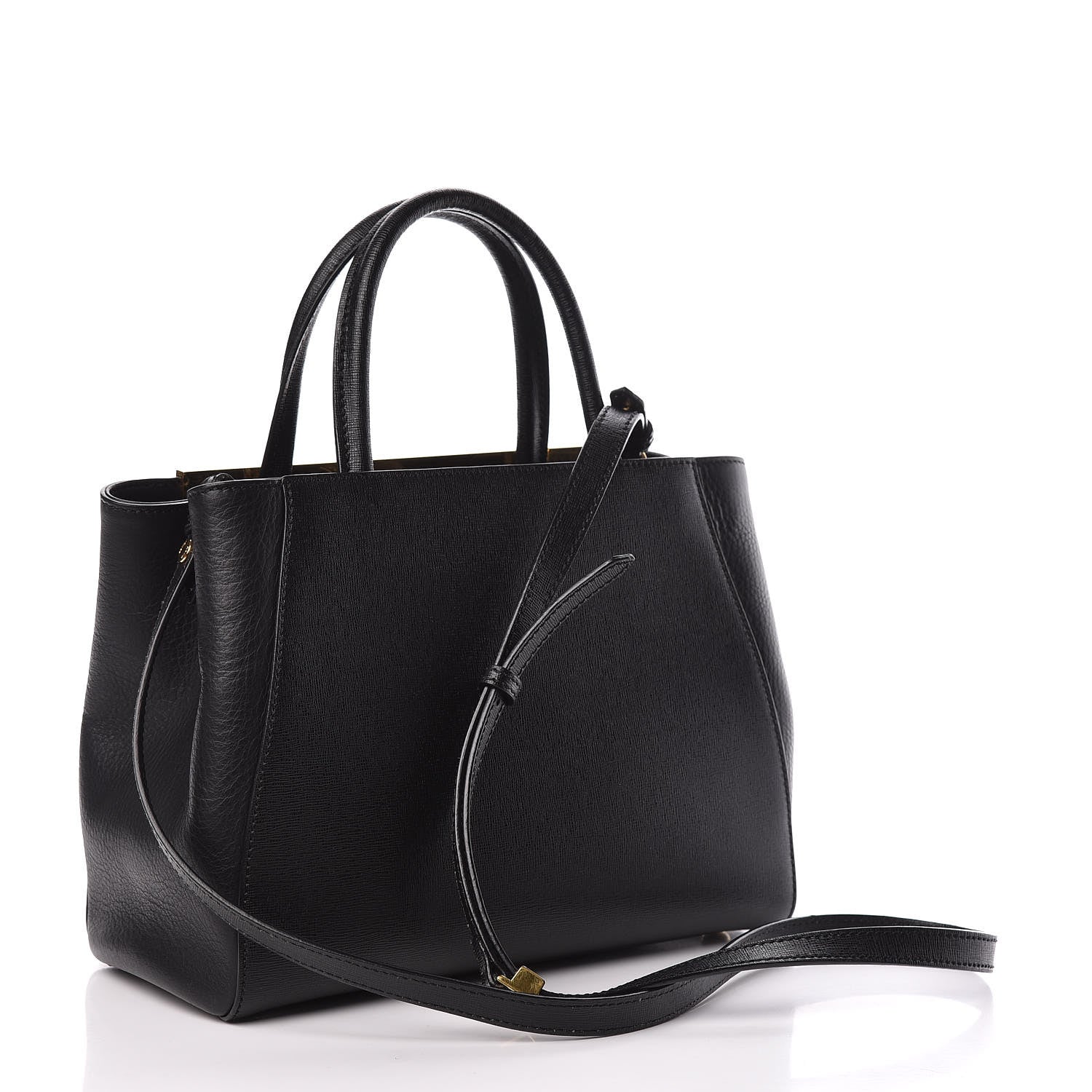 Fendi Vitello Elite Petite 2Jours Tote Black 3 of 12