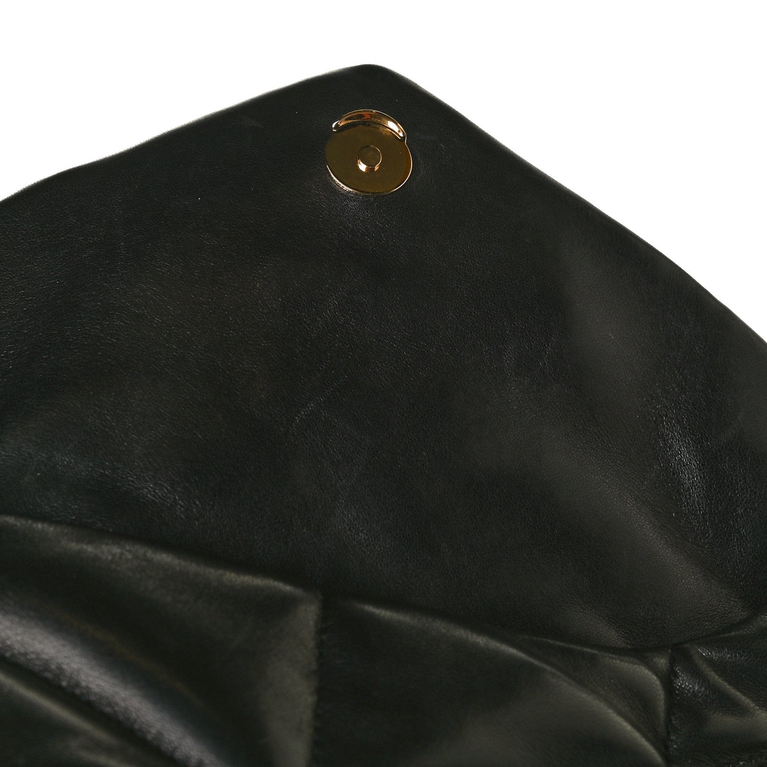 Saint Laurent Lambskin Quilted Small Loulou Puffer Monogram Chain Satchel Black 13 of 13