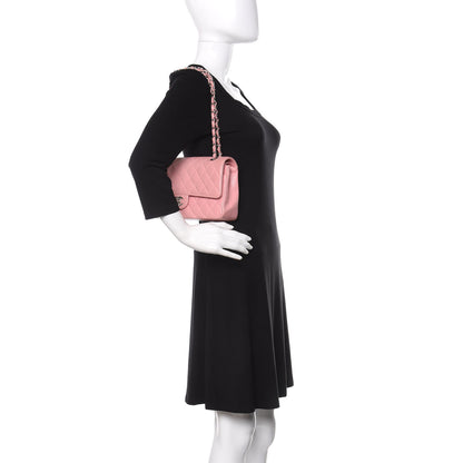 Chanel Caviar Quilted Medium Double Flap Pink 3 of 17
