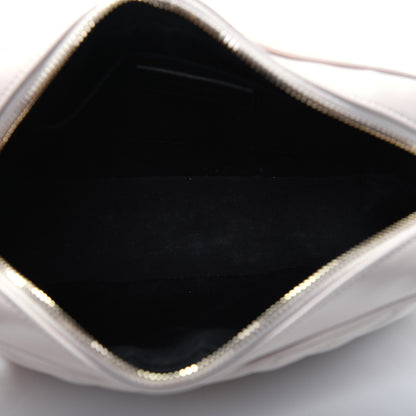 Saint Laurent Calfskin Matelasse Monogram Lou Camera Bag Washed Light Pink 5 of 20