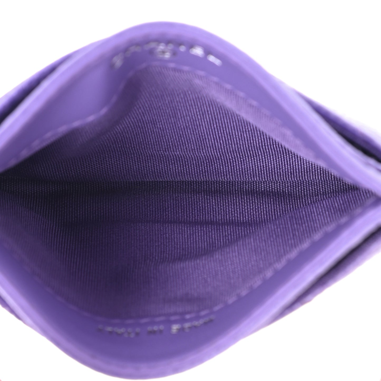 Caviar Quilted Incognito Card Holder Purple