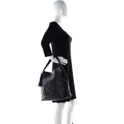 Gucci Pebbled Calfskin Large Soho Hobo Black 3 of 7