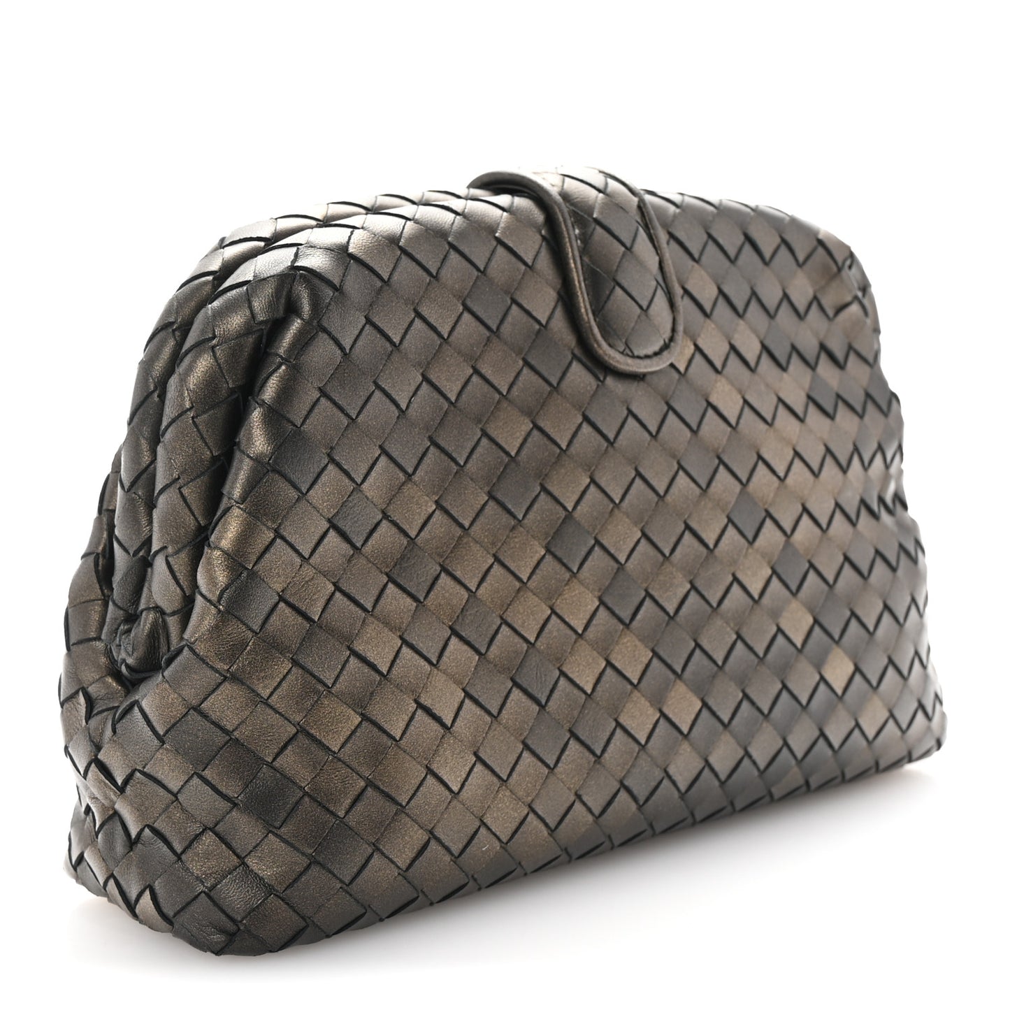 Nappa Intrecciato The Lauren 1980 Clutch Dark Gold