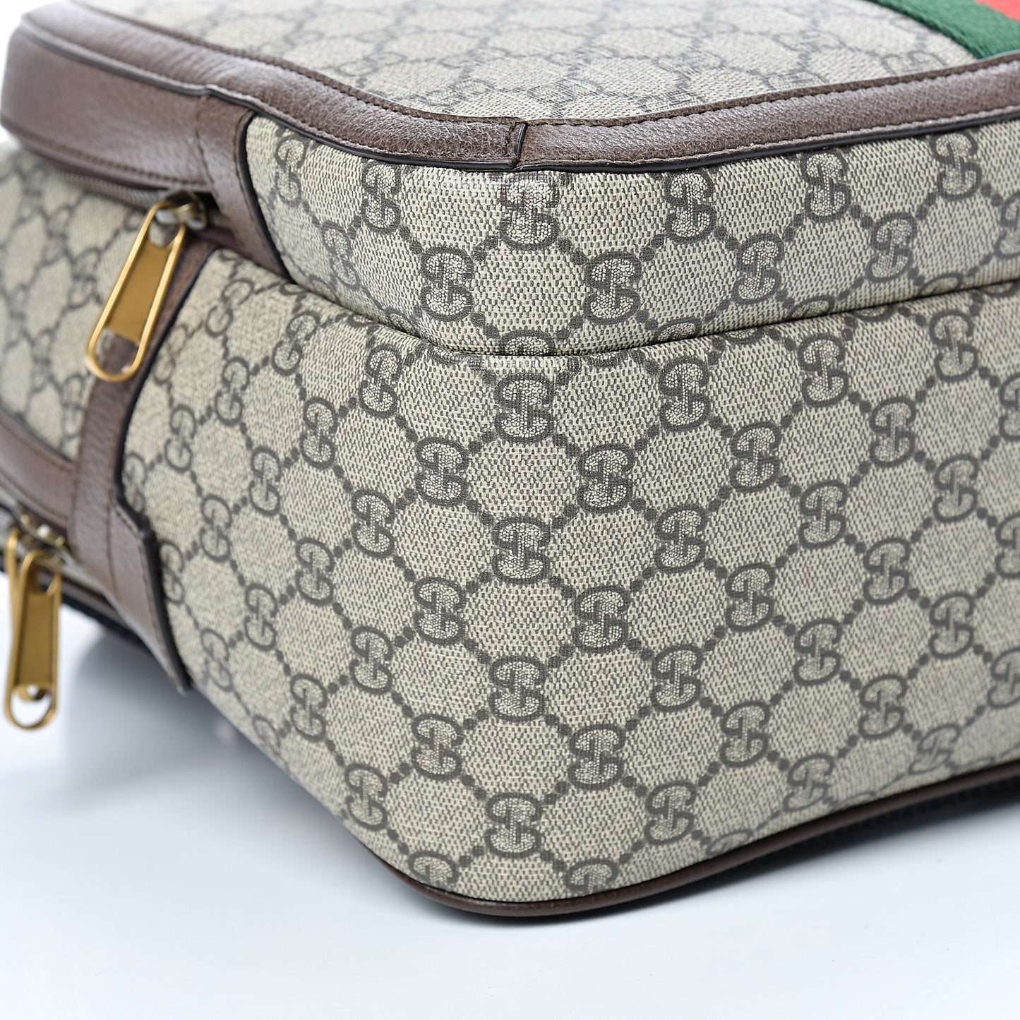 GG Supreme Monogram Medium Ophidia Day Backpack Brown