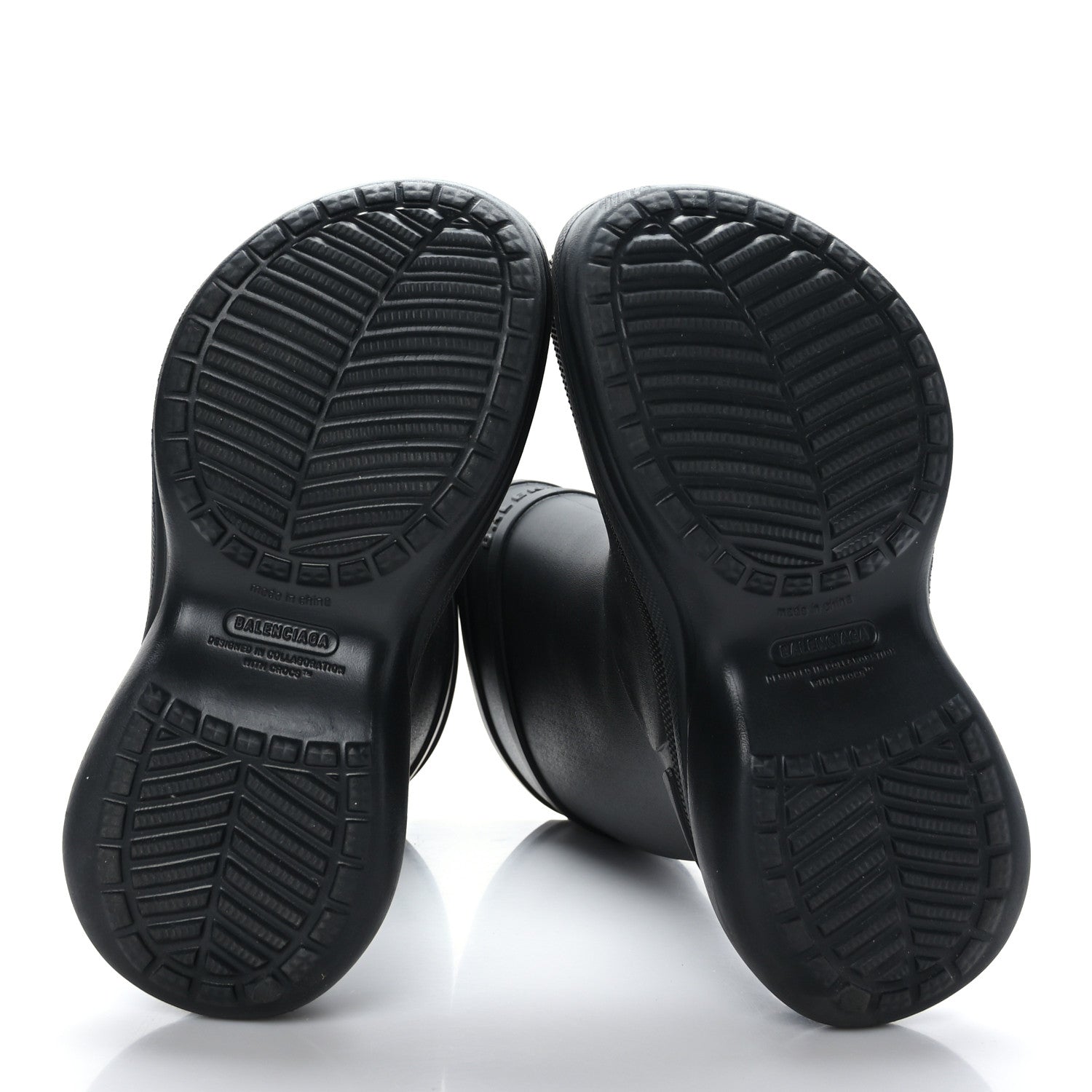 Balenciaga X CROCS Rubber Womens Rain Boots 37 Black 6 of 8
