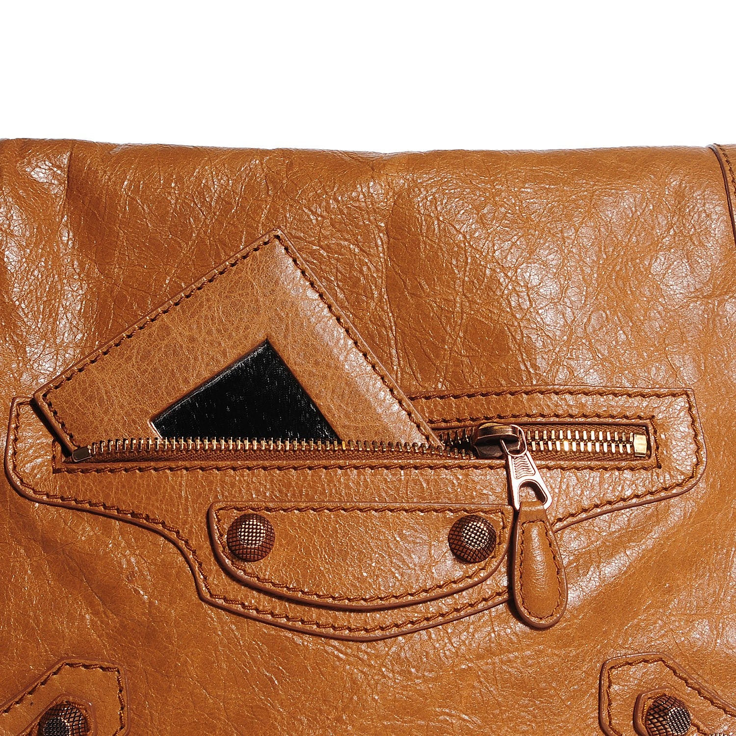 Balenciaga Agneau Giant 12 Rose Gold Hardware Neo Folk Messenger Cumin 9 of 10