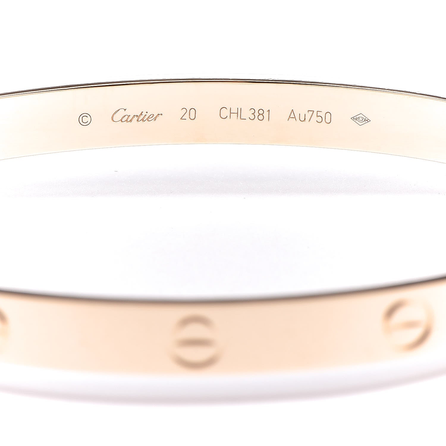 Cartier 18K Yellow Gold LOVE Bracelet 20 4 of 7