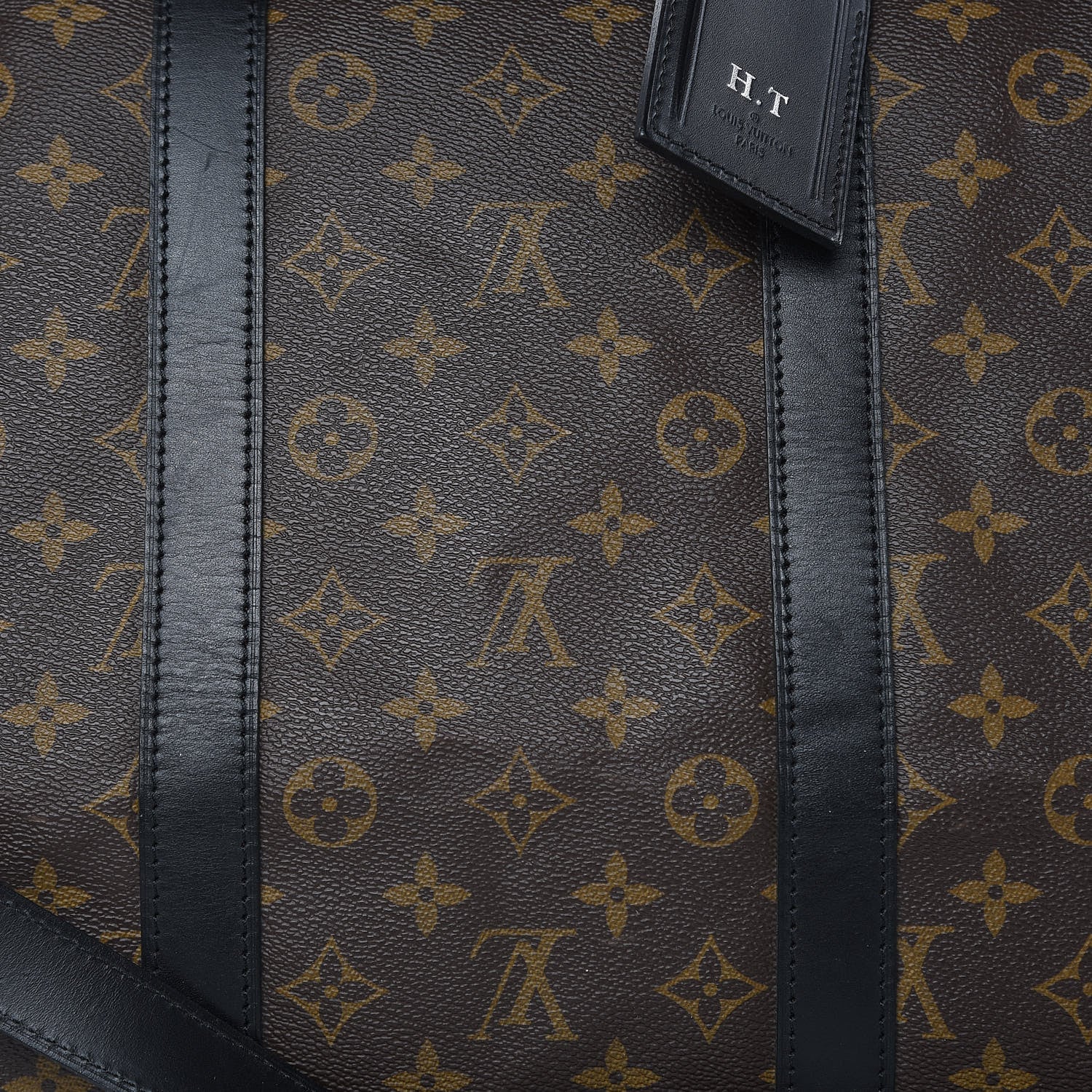 Louis Vuitton Monogram Macassar Keepall Bandouliere 55 10 of 13