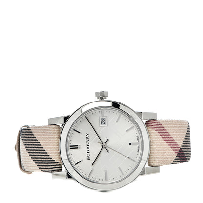 Burberry Stainless Steel Calfskin 34mm Heritage Nova Check Quartz Watch BU9113 3 of 9