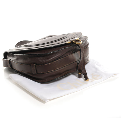 Chloe Calfskin Medium Marcie Round Crossbody Bag Coffee Shot 4 of 10