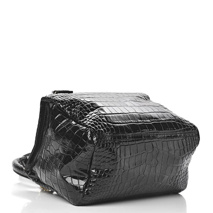 Givenchy Calfskin Crocodile Embossed Small Pandora Black 4 of 10