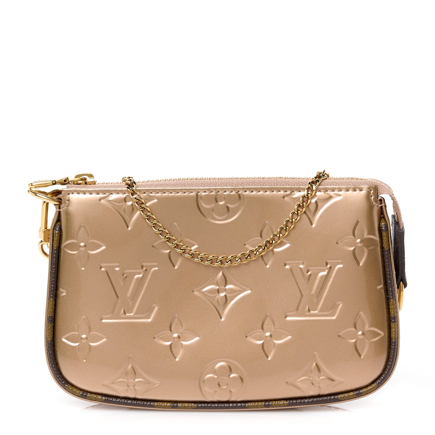 Louis Vuitton Metallic Vernis Mini Pochette Accessories Rose Gold 1 of 10