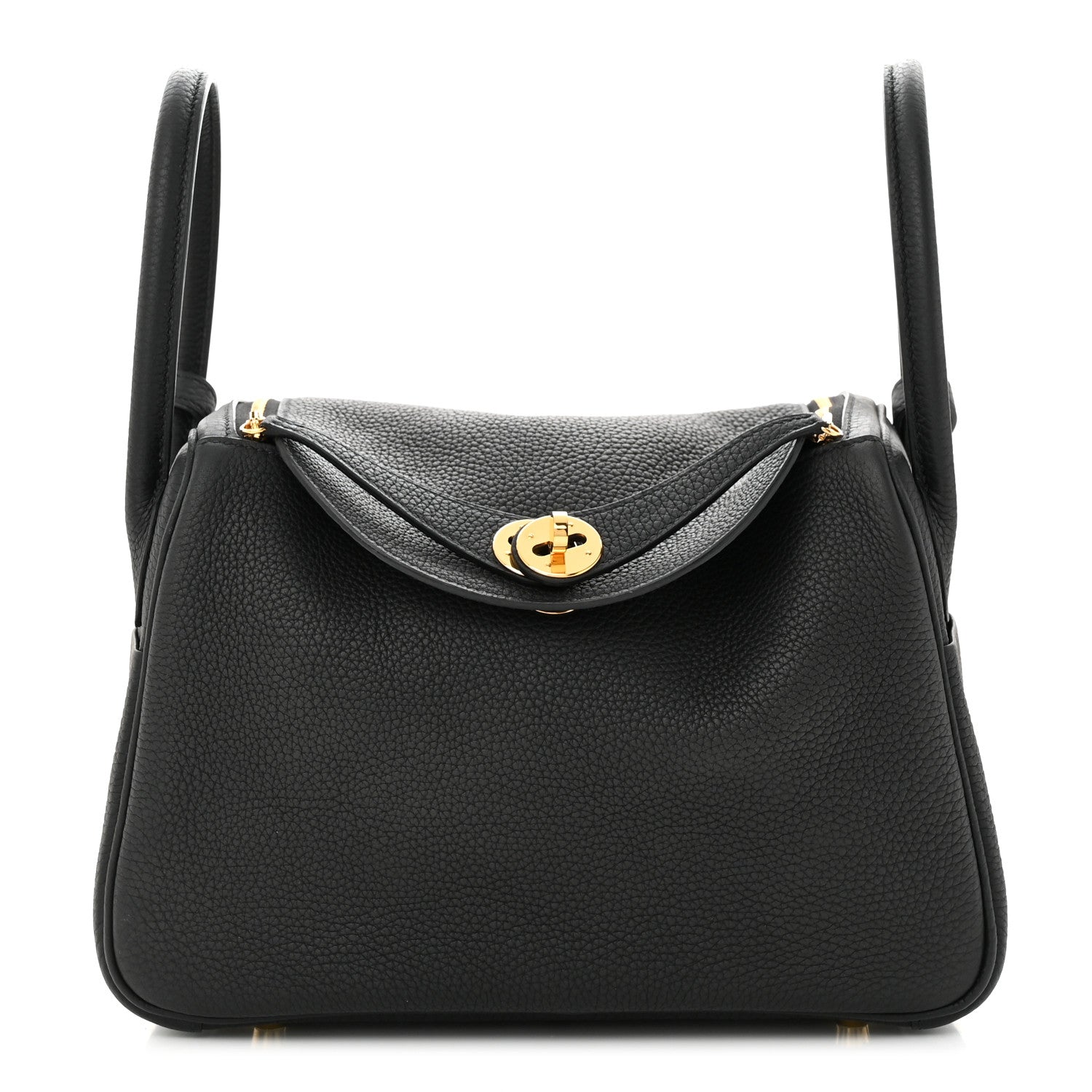 Hermes Taurillon Clemence Lindy 26 Black 1 of 11