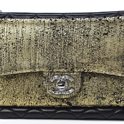Chanel Lambskin Mineral Nights Wristlet Gold Black 10 of 11
