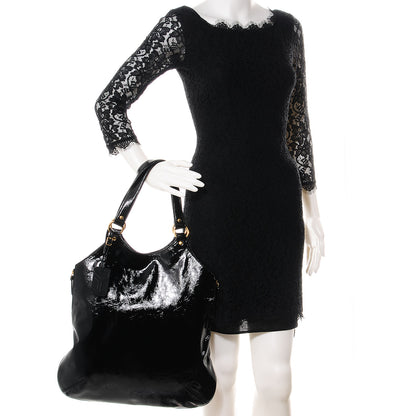 Saint Laurent Patent Tribute Tote Black 2 of 7