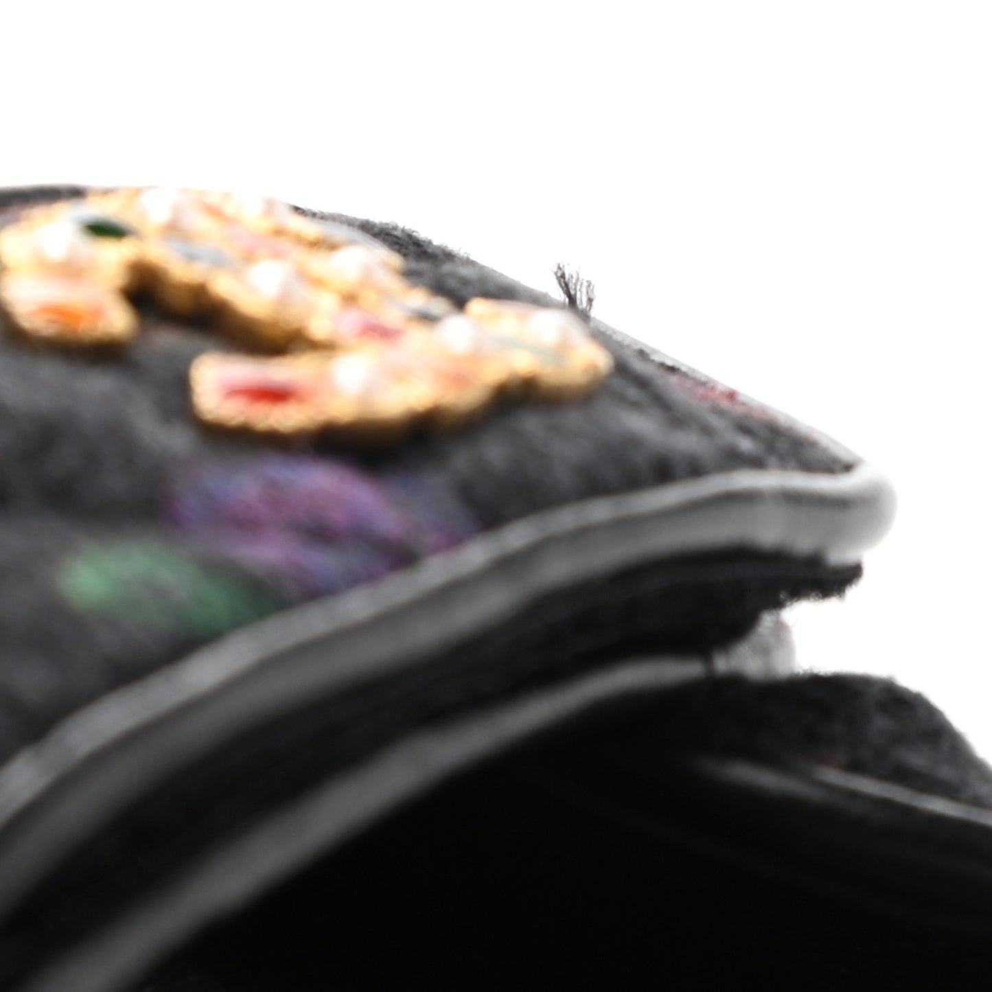 Denim Quilted Dad Sandals 37.5 Black Multicolor