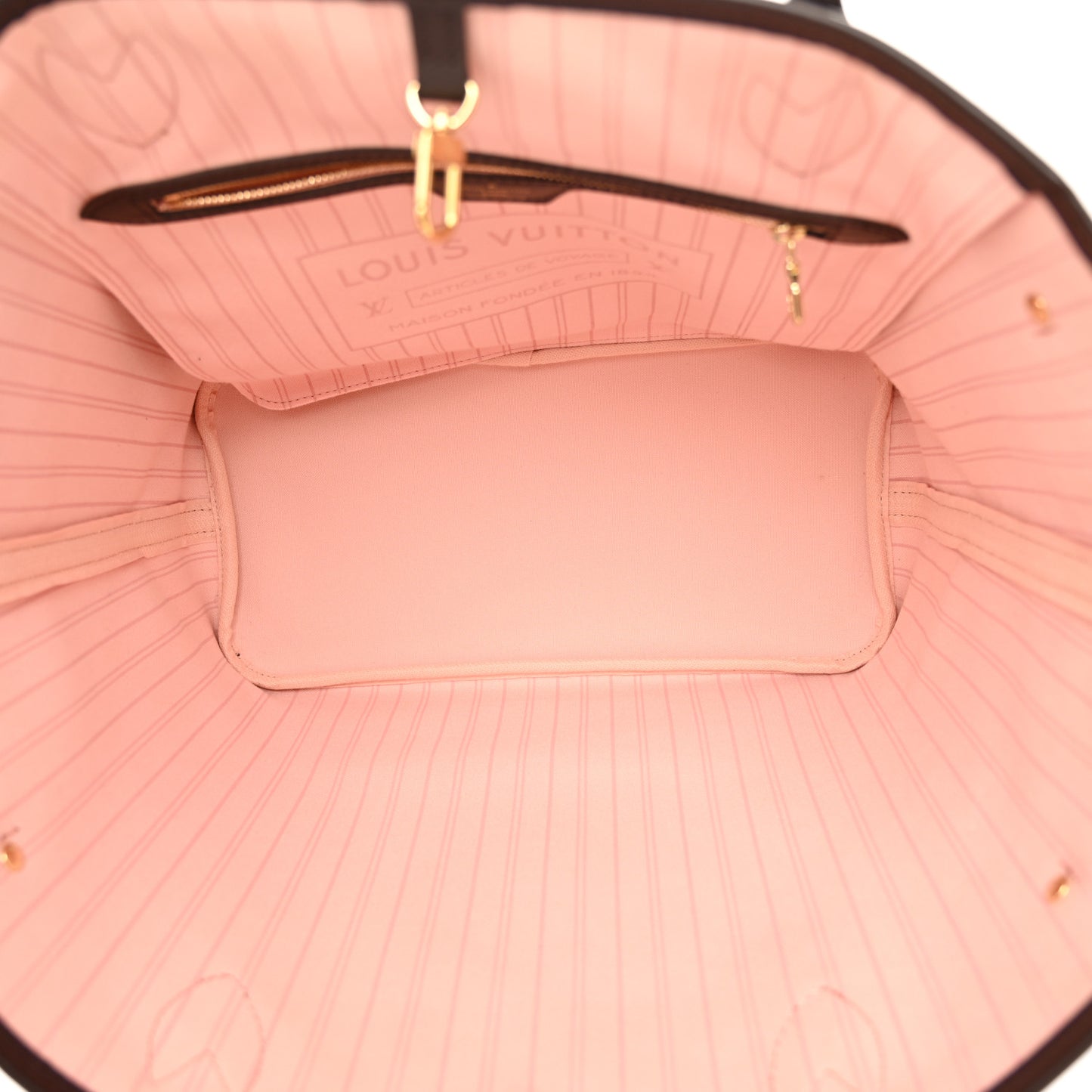 Damier Ebene Braided Neverfull MM Pink