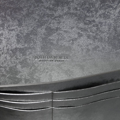 Bottega Veneta Metallic Lambskin Intrecciato Long Andiamo Top Handle Clutch Silver 6 of 6