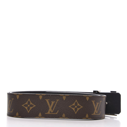 Louis Vuitton Calfskin Monogram 40mm LV Initiales Reversible Belt 85 34 Black 2 of 5