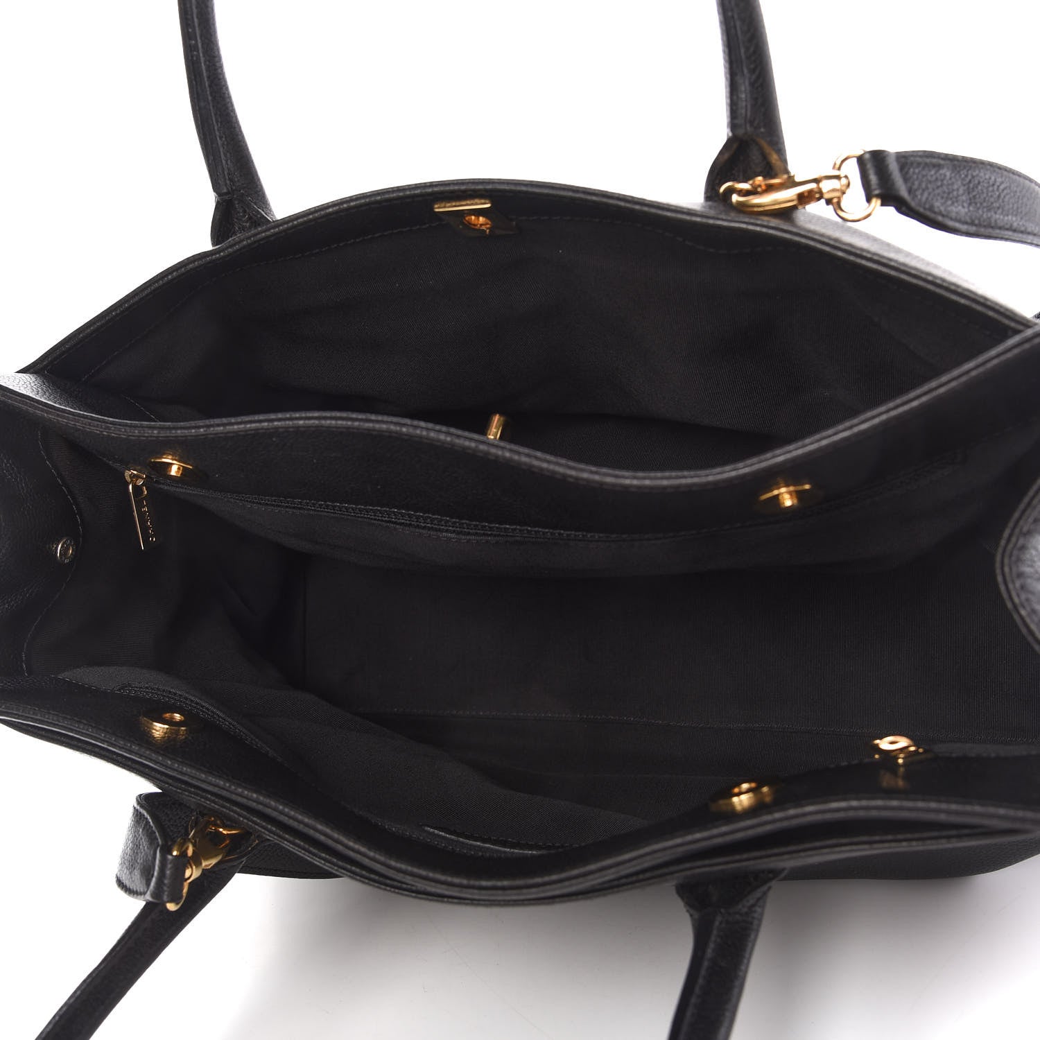Chanel Calfskin Cerf Executive Shopper Tote Black 5 of 9