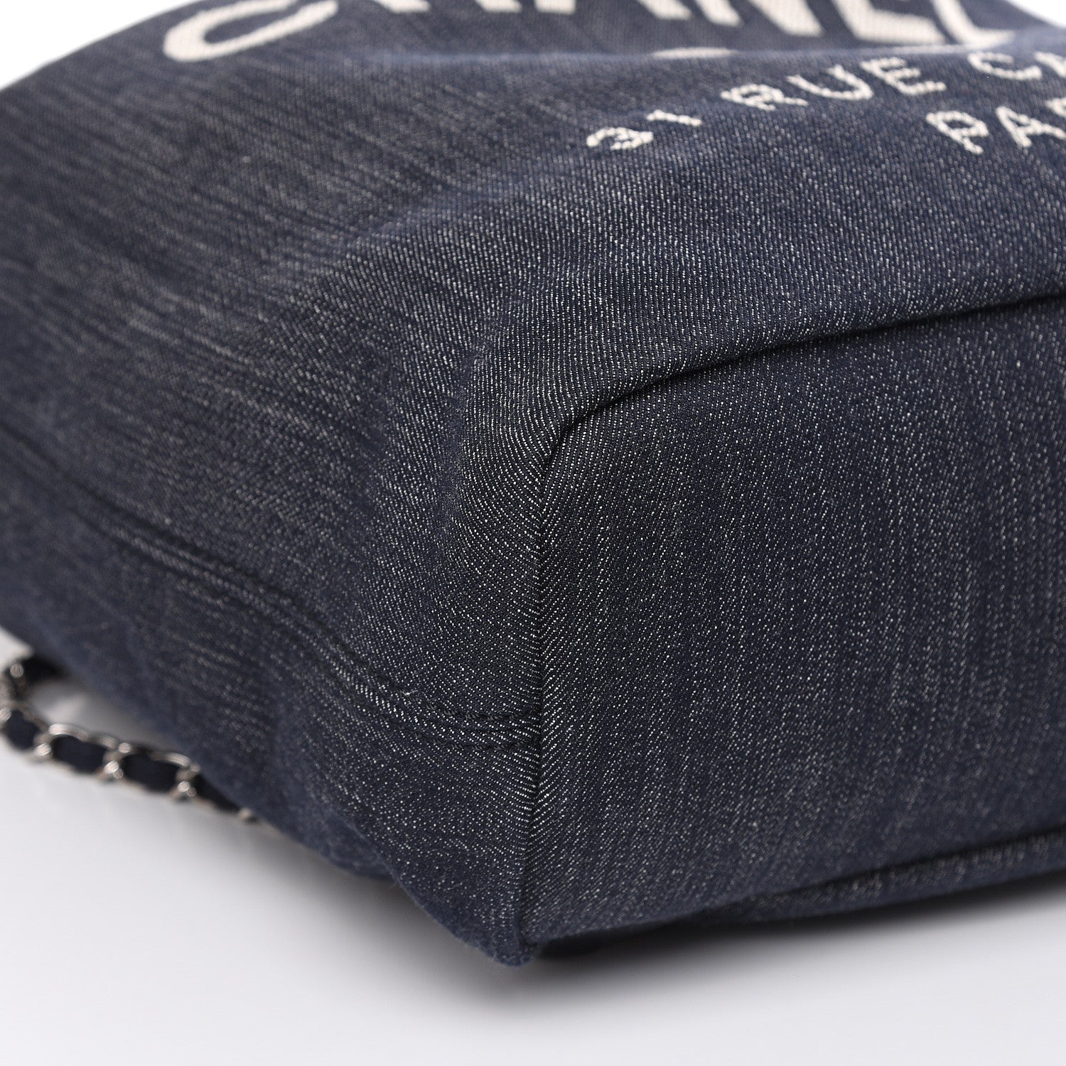 Chanel Canvas Large Deauville Backpack Denim Blue 8 of 10