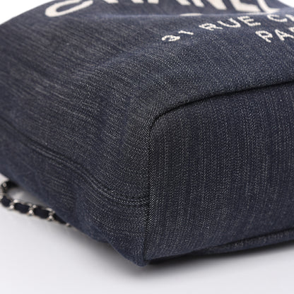 Chanel Canvas Large Deauville Backpack Denim Blue 8 of 10