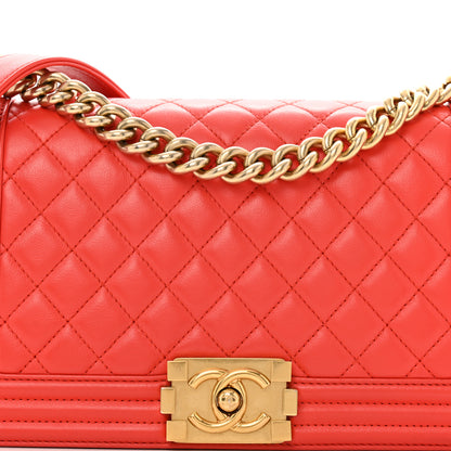 Chanel Lambskin Quilted Medium Boy Flap Red 8 of 13